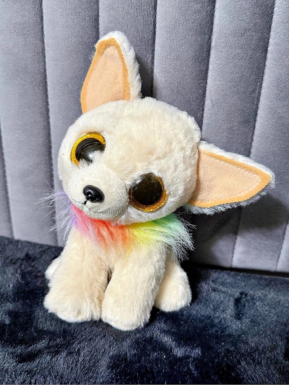 Ty Chewey Rainbow Collar Plush Toy